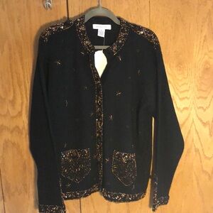 🆕 Arriviste  Black button down cardigan size XL